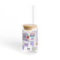 Load image into Gallery viewer, Future BCBA Loading Glass Tumbler – Bamboo Lid & Reusable Straw | Aesthetic Study Cup