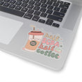 Load image into Gallery viewer, Half BCBA, Half Coffee Sticker 4x4 ABA Sticker- Kiss-Cut Stickers Stickers for Behavior Analysts