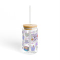Load image into Gallery viewer, Future BCBA Loading Glass Tumbler – Bamboo Lid & Reusable Straw | Aesthetic Study Cup
