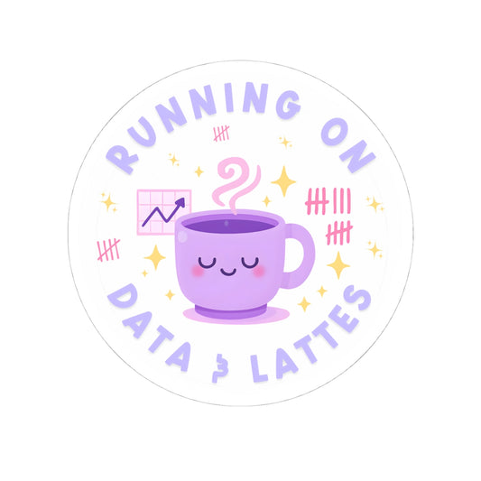 Running on Data & Lattes Sticker | ABA ∫ Sticker