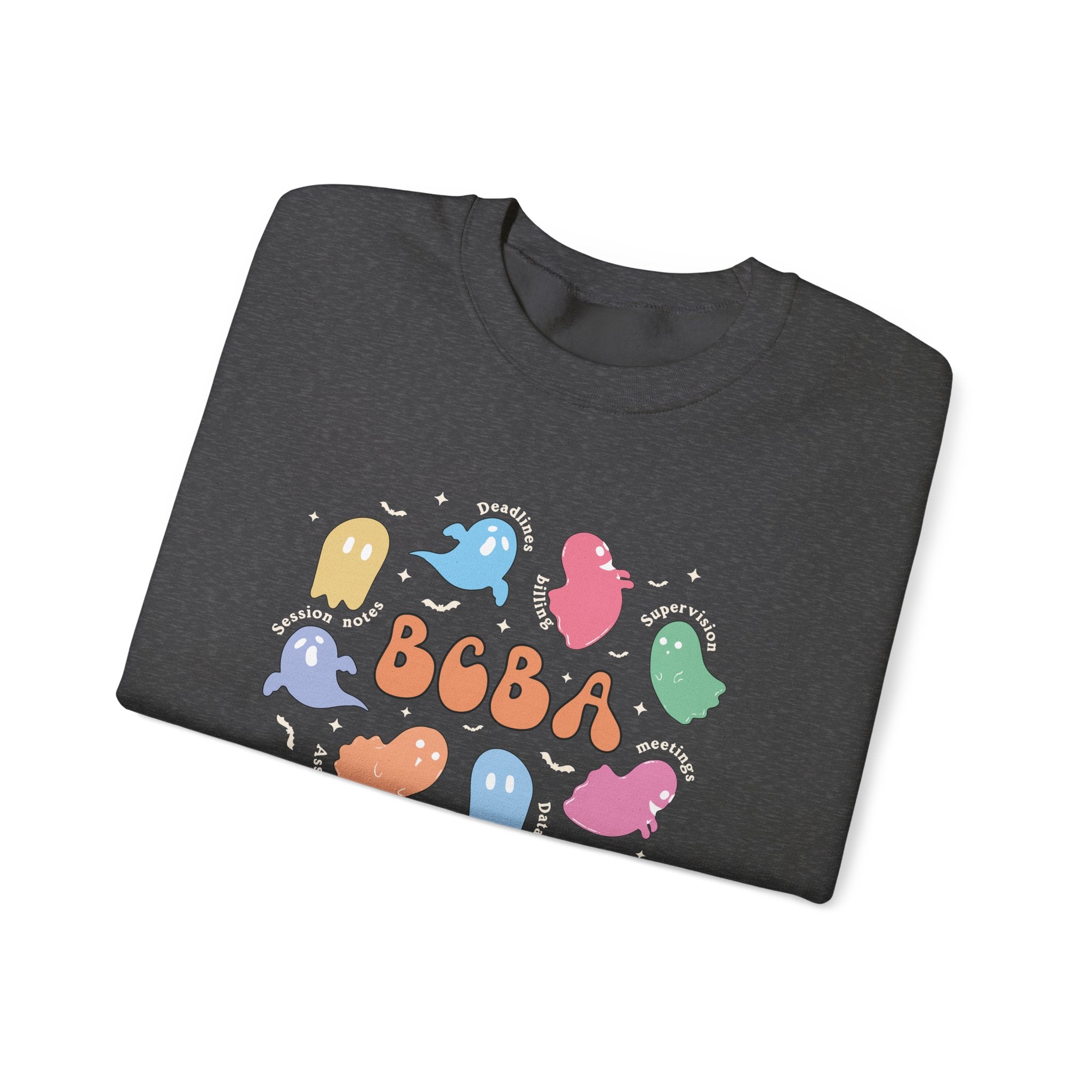 BCBA Ghost Crewneck Sweatshirt | Halloween ABA Apparel