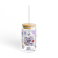 Load image into Gallery viewer, Future BCBA Loading Glass Tumbler – Bamboo Lid & Reusable Straw | Aesthetic Study Cup
