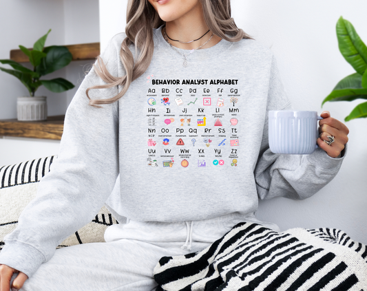 Behavior Analyst Alphabet Crewneck | ABA Sweatshirt