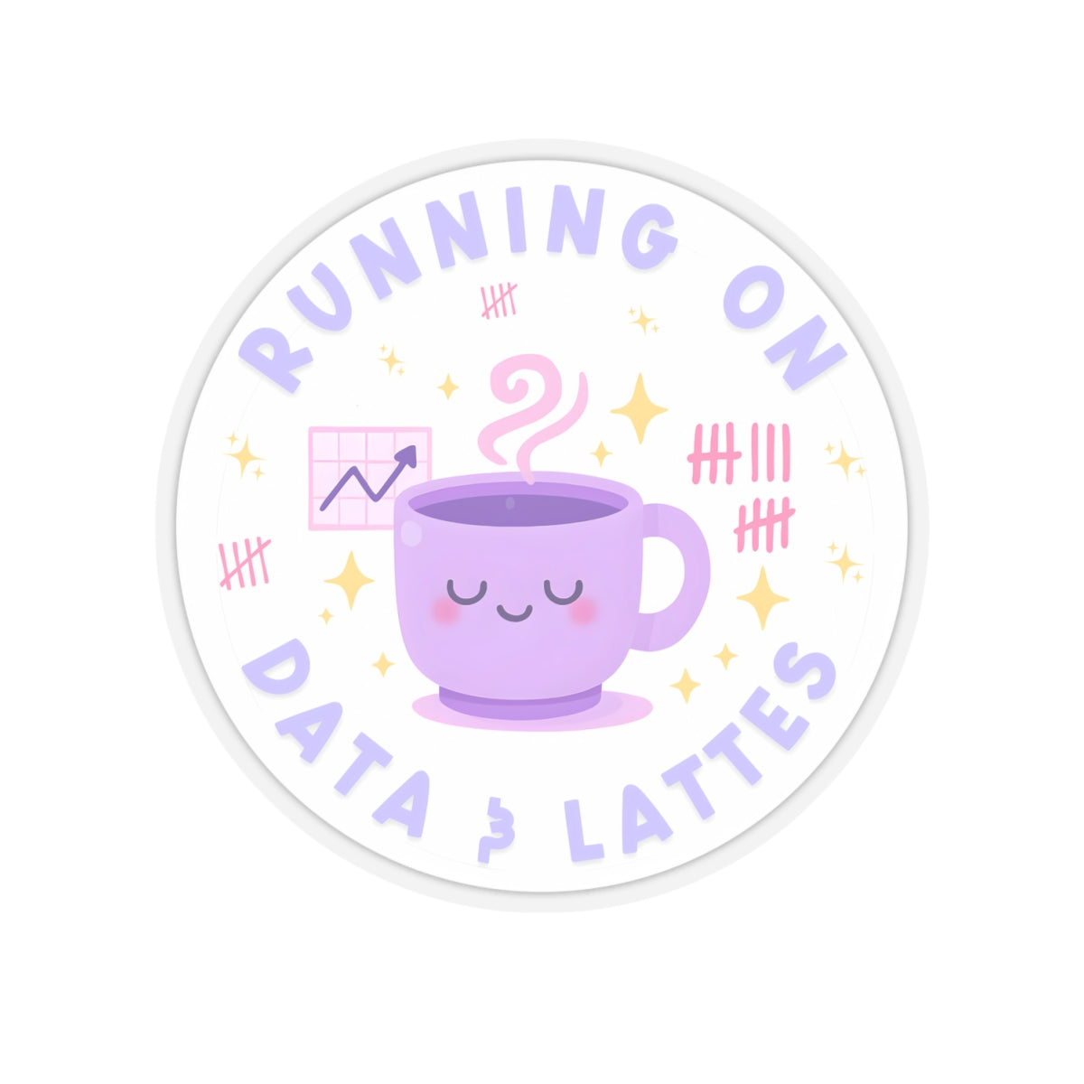 Running on Data & Lattes Sticker | ABA ∫ Sticker