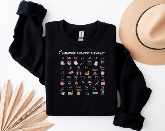 Behavior Analyst Alphabet Crewneck | ABA Sweatshirt