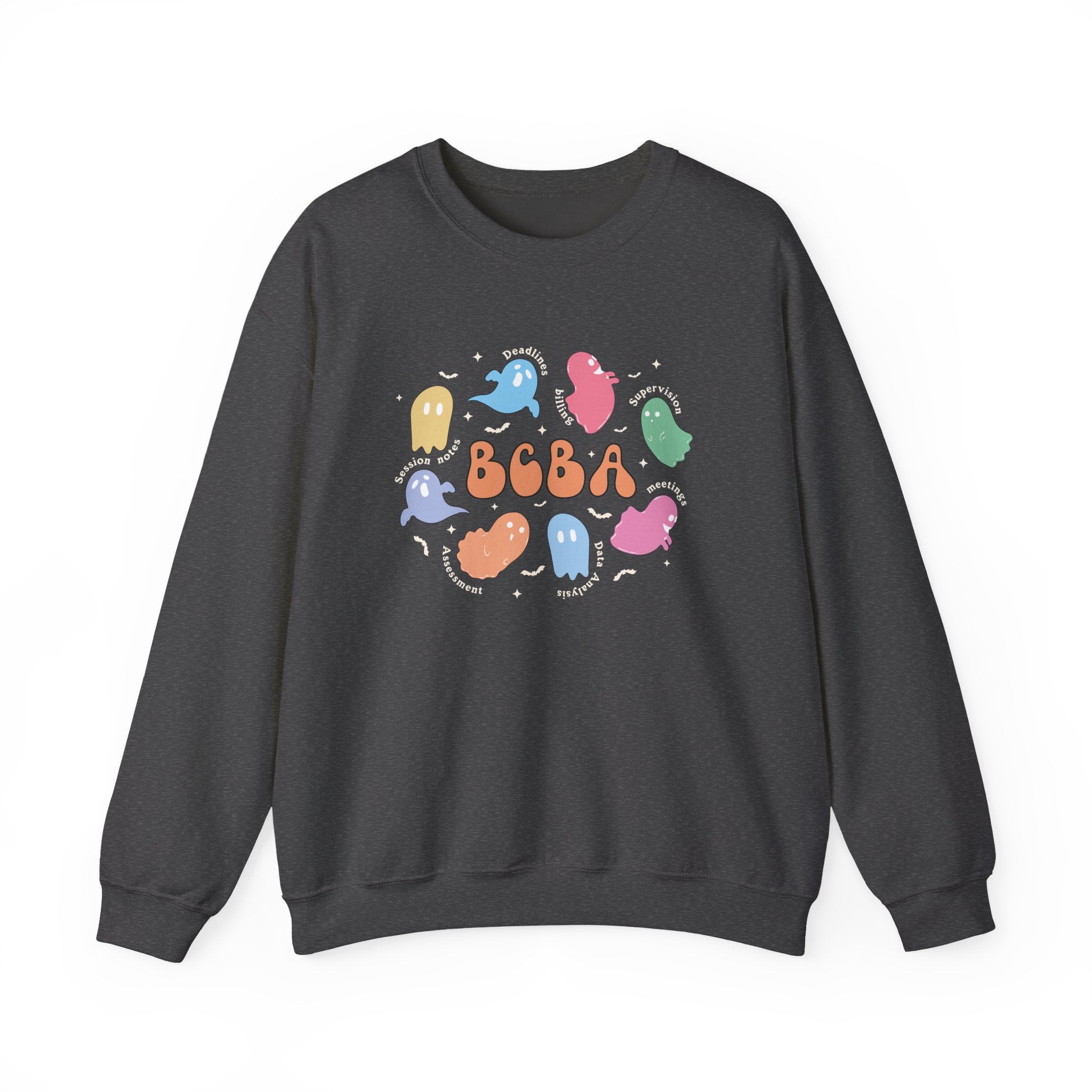BCBA Ghost Crewneck Sweatshirt | Halloween ABA Apparel