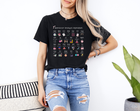 Behavior Analyst Alphabet Tee – T-Shirt for BCBAs
