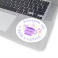 Load image into Gallery viewer, Running on Data & Lattes Sticker | ABA ∫ Sticker
