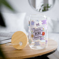 Load image into Gallery viewer, Future BCBA Loading Glass Tumbler – Bamboo Lid & Reusable Straw | Aesthetic Study Cup
