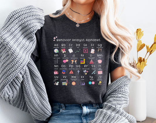 Behavior Analyst Alphabet Tee – T-Shirt for BCBAs